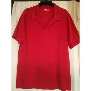 FILA Sport Red Polo Shirt Short Sleeve Athletic Casual Wear XL